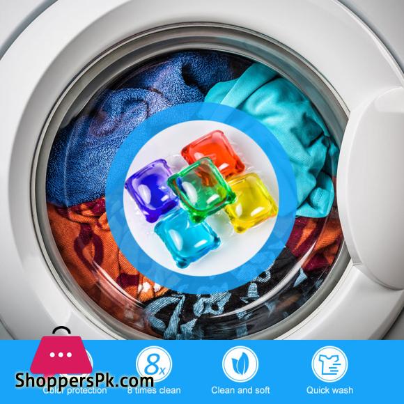 Pack of 1 (10Pcs) Laundry Detergent Gel Liquid Beads Fragrance Long Lasting Clothes Washing Machine Wash Cleaning Gel Beads