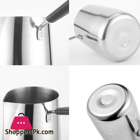 Stainless Steel Butter and Coffee Warmer Turkish Coffee Pot Mini Butter Melting Pot and Milk Pot with Spout