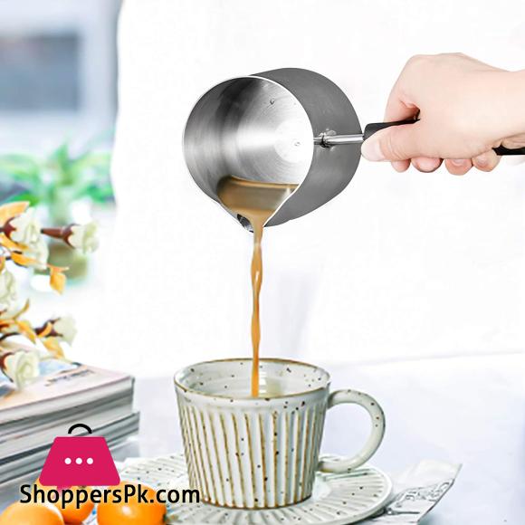 Stainless Steel Butter and Coffee Warmer Turkish Coffee Pot Mini Butter Melting Pot and Milk Pot with Spout