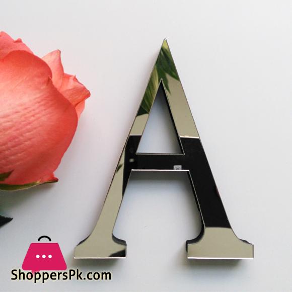 Wall Sticker English Alphabet Acrylic Mirrior 3d Sticker Decoration Wedding love letters Decorative Alphabet - EACH PCS