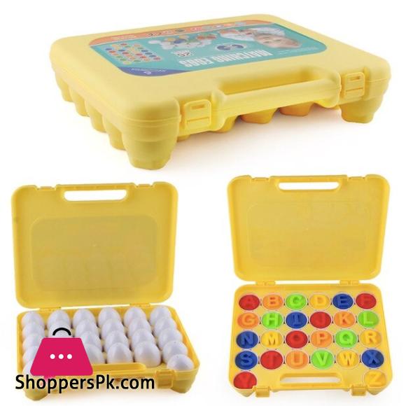 26PCS ABC Alphabet Matching Eggs Educational Color & Shape Recognition Sorter Puzzle Skills Study Toys