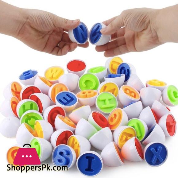 26PCS ABC Alphabet Matching Eggs Educational Color & Shape Recognition Sorter Puzzle Skills Study Toys