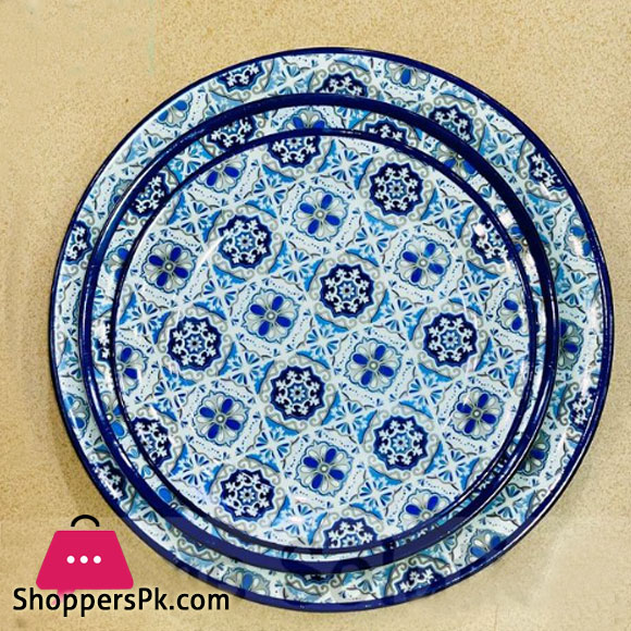 Blue Floral Melamine Deep Plate Pack of 6