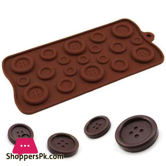 Button Shaped Silicone Chocolate Mould