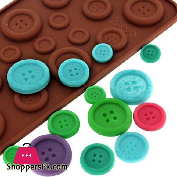 Button Shaped Silicone Chocolate Mould