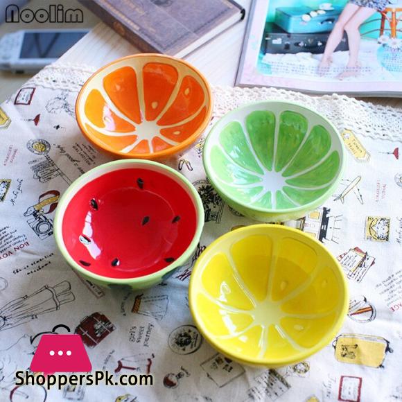 Ceramic Bowl Fruits Print Salad Bowl Baby Love Cute Cups Fruit Kitchen Bowls