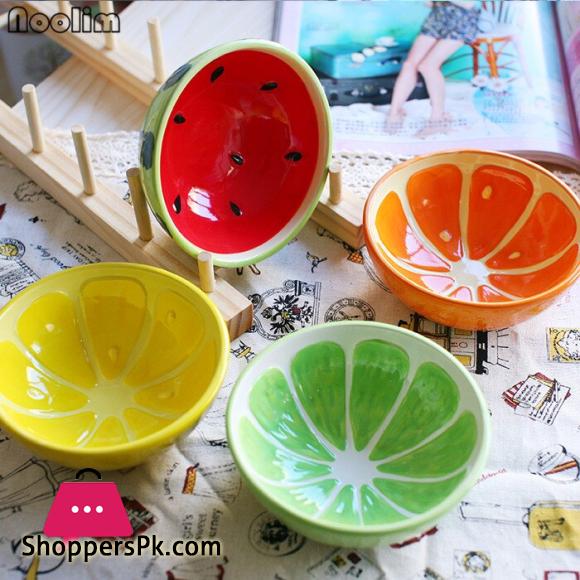 Ceramic Bowl Fruits Print Salad Bowl Baby Love Cute Cups Fruit Kitchen Bowls