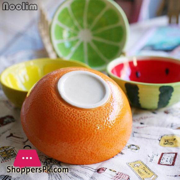 Ceramic Bowl Fruits Print Salad Bowl Baby Love Cute Cups Fruit Kitchen Bowls