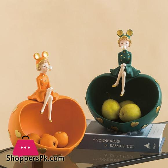 Creative Nordic Style Bubble Girl Character Storage Sculpture Home Decoration