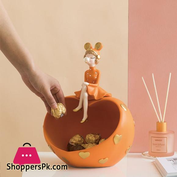 Creative Nordic Style Bubble Girl Character Storage Sculpture Home Decoration