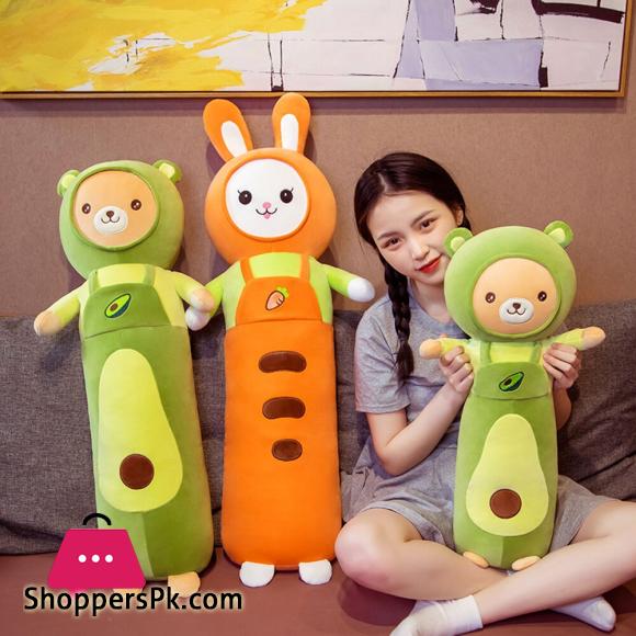 Cute Soft Long Rabbit Bear Boyfriend Pillow Plush Toys Stuffed Carrot Avocado Pause Office Nap Sleep Pillow Cushion Girls Gifts