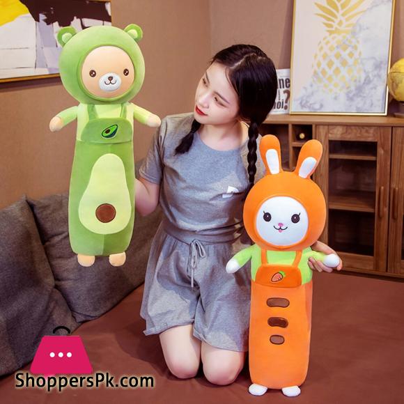 Cute Soft Long Rabbit Bear Boyfriend Pillow Plush Toys Stuffed Carrot Avocado Pause Office Nap Sleep Pillow Cushion Girls Gifts