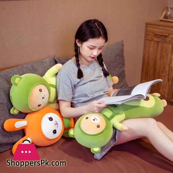 Cute Soft Long Rabbit Bear Boyfriend Pillow Plush Toys Stuffed Carrot Avocado Pause Office Nap Sleep Pillow Cushion Girls Gifts