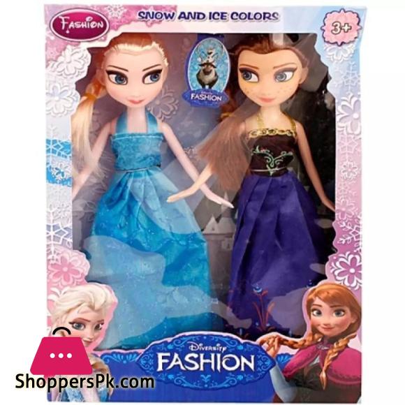 Frozen Elsa and Anna pack of 2 Rubber Bendable Doll