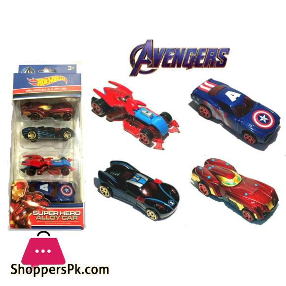 Marvel Avengers 4 in 1 Alloy Car Set / Metal Car / Die Cast