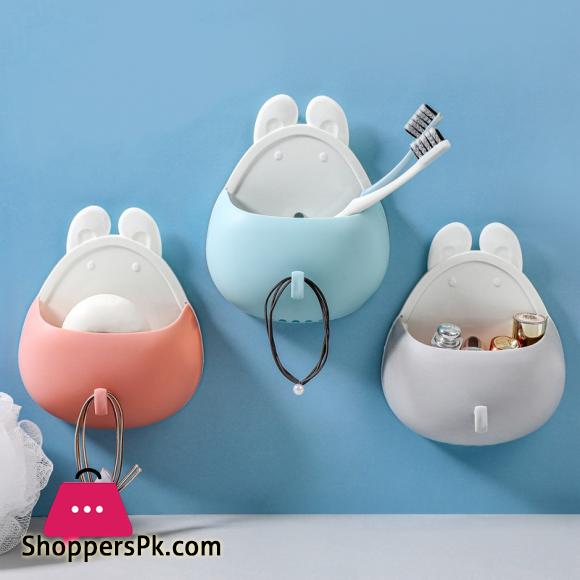 Multifunctional Wall-Mounted Powerful Water Drain Toothbrush Storage Holder - Multi