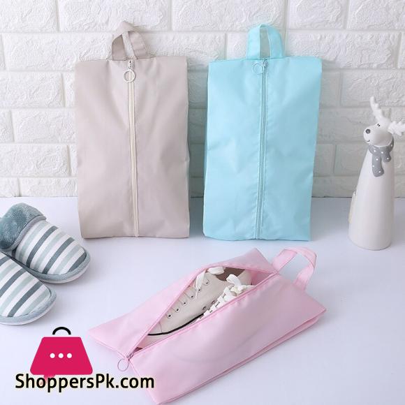 Portable Waterproof Travel Shoe Storage Bag Polyester Zippers Dustproof Covers Shoes Organizer Hand held Storage Bags