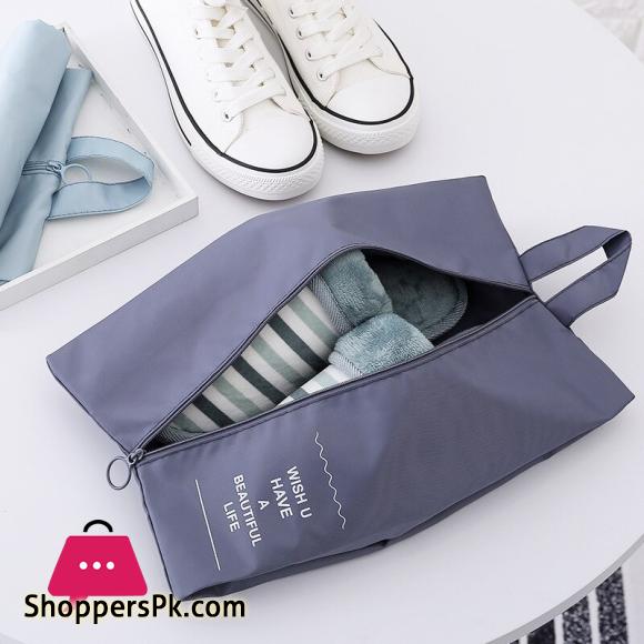 Portable Waterproof Travel Shoe Storage Bag Polyester Zippers Dustproof Covers Shoes Organizer Hand held Storage Bags