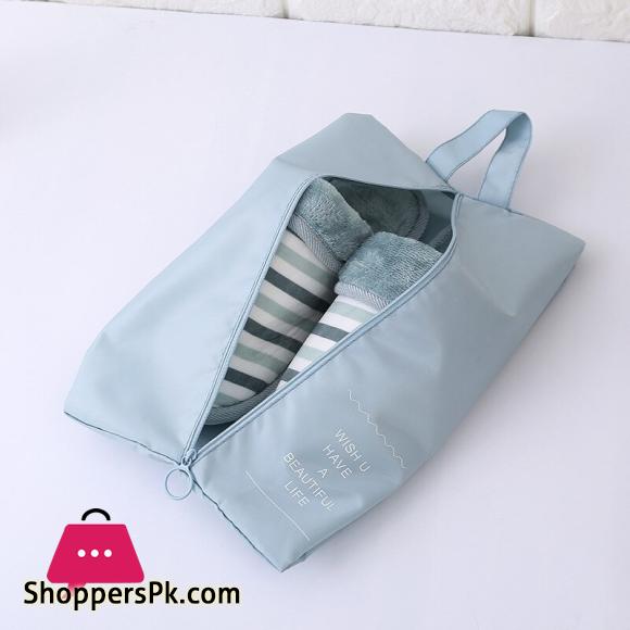 Portable Waterproof Travel Shoe Storage Bag Polyester Zippers Dustproof Covers Shoes Organizer Hand held Storage Bags