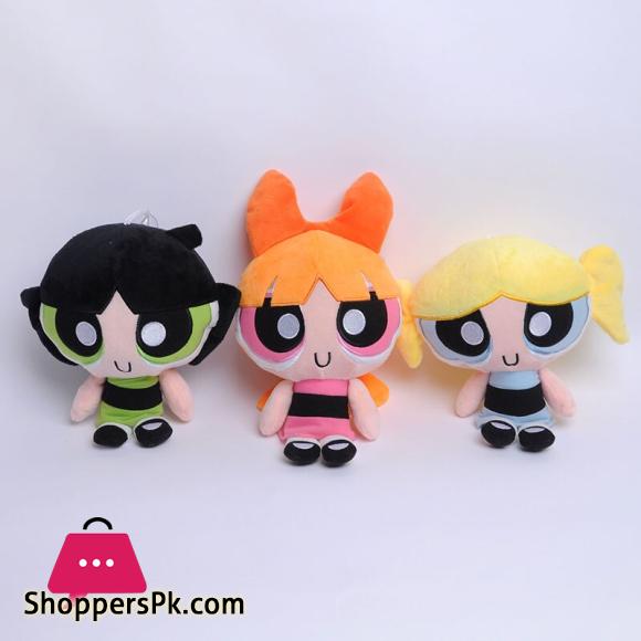 Powerpuff Girls Plush Toys Cute Blossom Buttercup Bubbles Stuffed Dolls Gifts for Children - 9 Inch