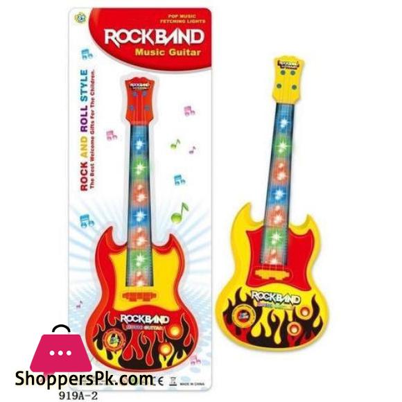 Rockband Music Guitar With Lights For Kids