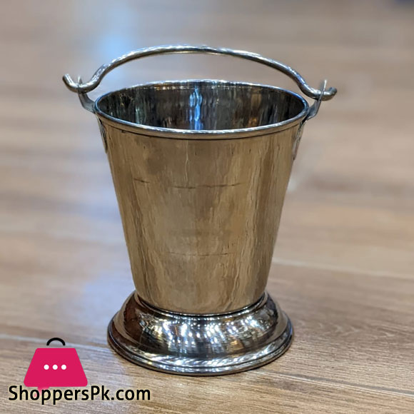 Traditional Stainless Steel Balti Kitchen Stainless Steel Bucket for Serving Daal Small Bucket