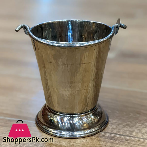 Traditional Stainless Steel Balti Kitchen Stainless Steel Bucket for Serving Daal Small Bucket