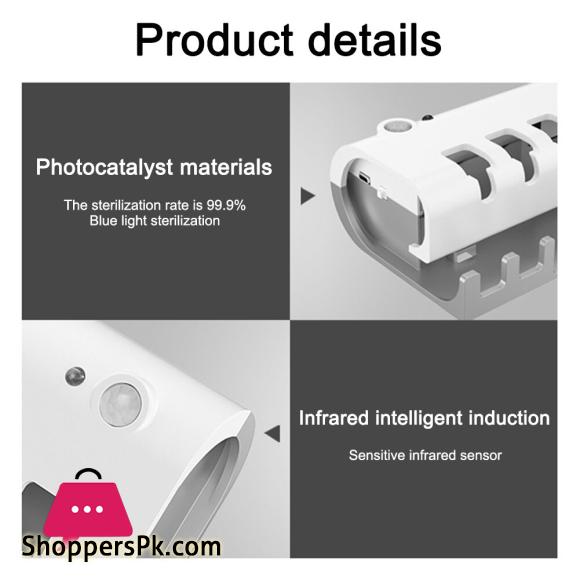 UV Toothbrush Holder Cleaner Solar USB Powered Wall Mount Toothbrush Holder Toothpaste Dispenser For Bathroom