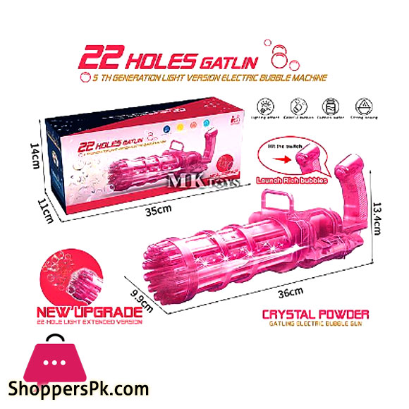 Automatic Bubble Machine Electric Bubble Toy Gun - 22 holes