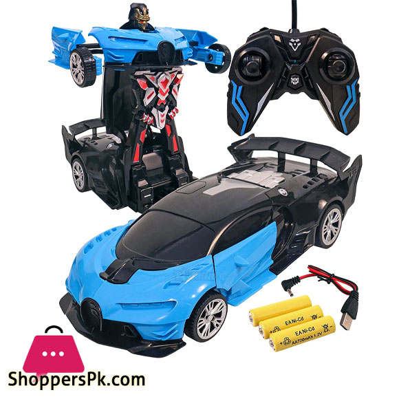 1:18 Remote Control Car to Robot Transforming Car Toy