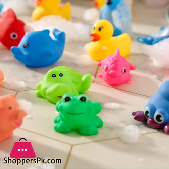 15 pcs Floating Ocean & Farm Animal Bath Time Squirty Toys