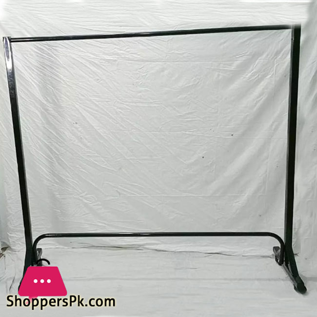 5 Feet Cloth Hanging Trolley Stand with Wheels