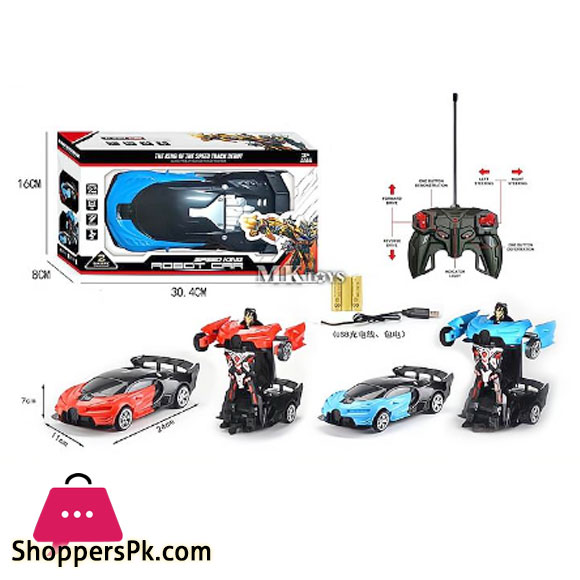 1:18 Remote Control Car to Robot Transforming Car Toy