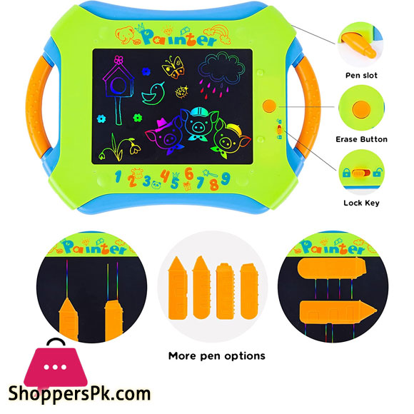 New arrivals DIY painting toy LCD color writing drawing board with drawing tools and animal plastic moldings for child preschool