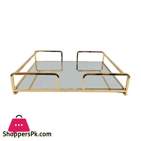 Orchid Gold European Miror Tray-Medium