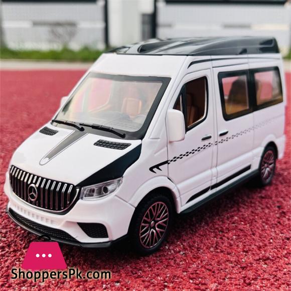 1:24 Benzs Sprinter MPV Alloy Car Model Diecast Metal Toy Bus Car Model Sound and Light High Simulation Collection Kids Toy Gift|