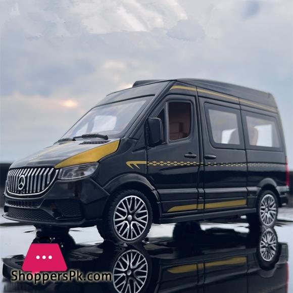1:24 Benzs Sprinter MPV Alloy Car Model Diecast Metal Toy Bus Car Model Sound and Light High Simulation Collection Kids Toy Gift|