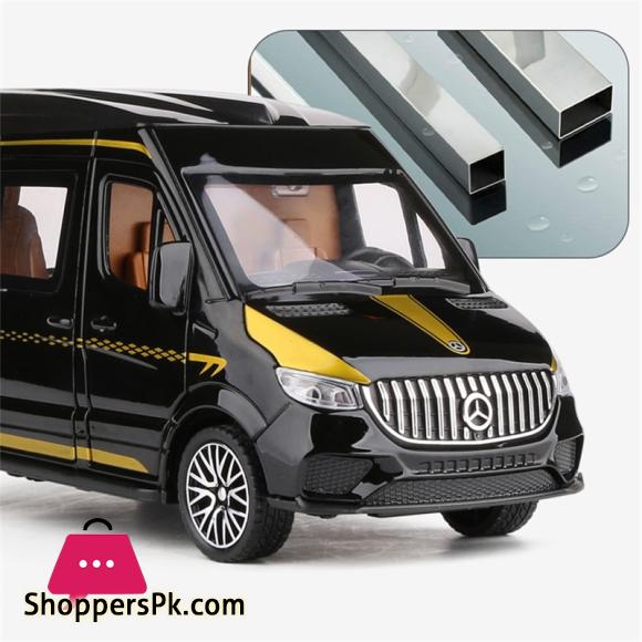 1:24 Benzs Sprinter MPV Alloy Car Model Diecast Metal Toy Bus Car Model Sound and Light High Simulation Collection Kids Toy Gift|