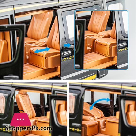 1:24 Benzs Sprinter MPV Alloy Car Model Diecast Metal Toy Bus Car Model Sound and Light High Simulation Collection Kids Toy Gift|