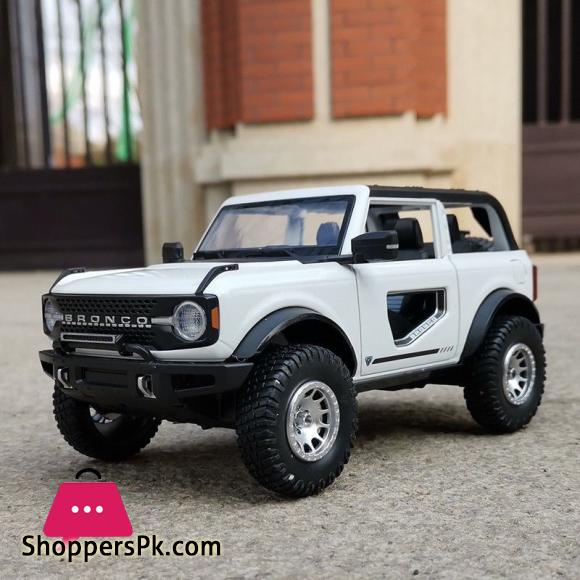 1:24 Ford Bronco Lima Alloy Car Model Diecast Metal Toy Off-road Vehicles Car Model Simulation Sound Light Collection Kids Gifts