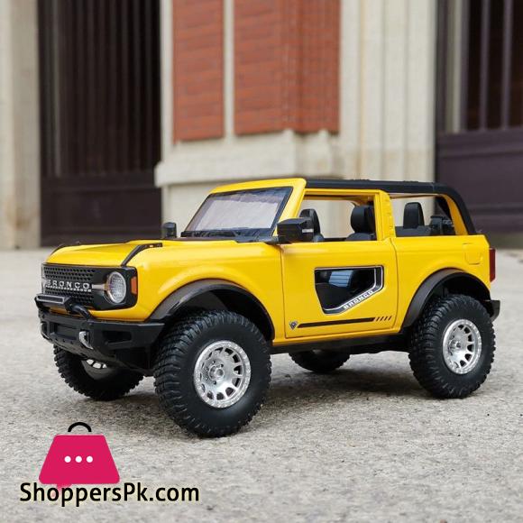 1:24 Ford Bronco Lima Alloy Car Model Diecast Metal Toy Off-road Vehicles Car Model Simulation Sound Light Collection Kids Gifts