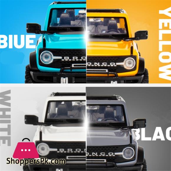 1:24 Ford Bronco Lima Alloy Car Model Diecast Metal Toy Off-road Vehicles Car Model Simulation Sound Light Collection Kids Gifts