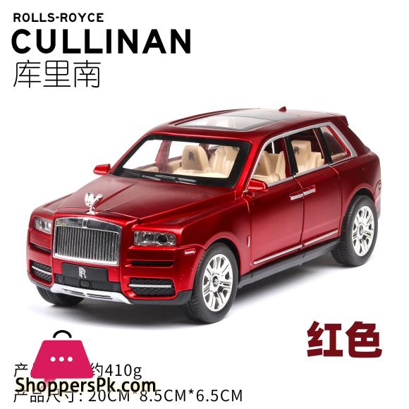 1:24 Rolls Royce Cullinan Alloy Car Model Metal Vehicles Diecasts Collection With Engine Sound And Light Gift For Children|