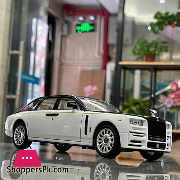 1:24 Sound and Light Pull Back Alloy Car Model Car Set Childrens Toys Rolls-Royce Phantom Ornaments Collection