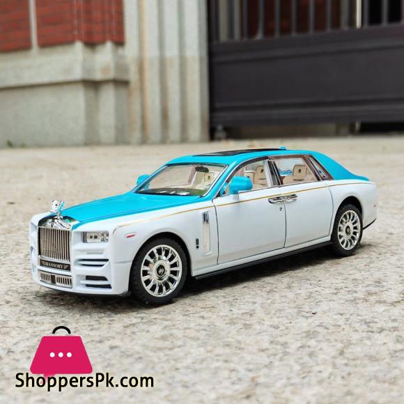 1:24 Sound and Light Pull Back Alloy Car Model Car Set Childrens Toys Rolls-Royce Phantom Ornaments Collection