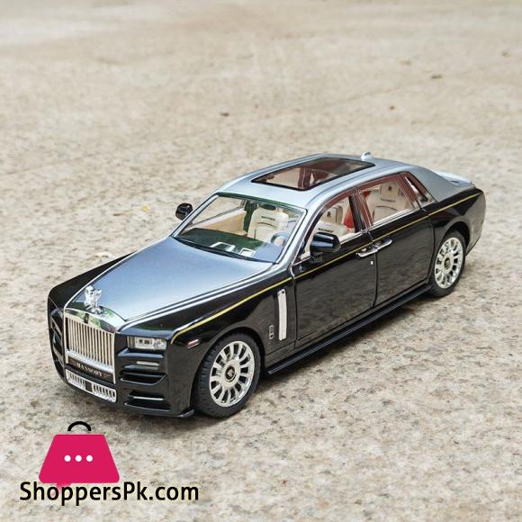 1:24 Sound and Light Pull Back Alloy Car Model Car Set Childrens Toys Rolls-Royce Phantom Ornaments Collection