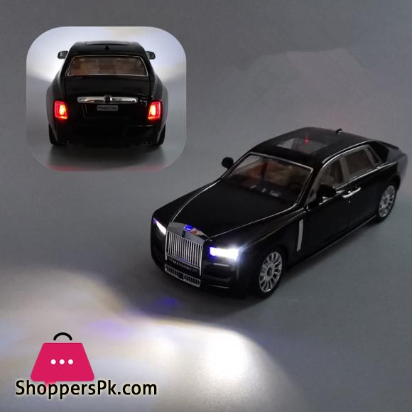 1:24 Sound and Light Pull Back Alloy Car Model Car Set Childrens Toys Rolls-Royce Phantom Ornaments Collection