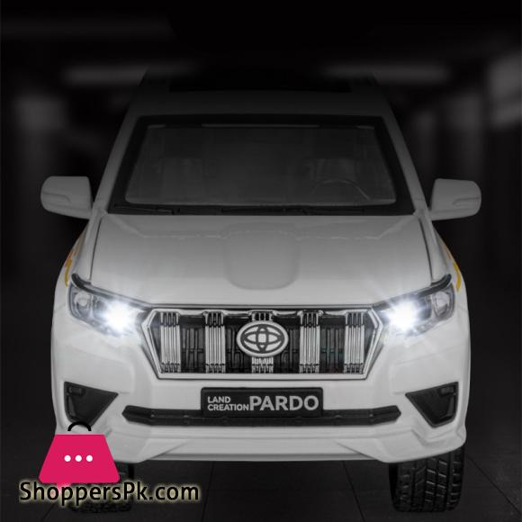 1:24 TOYOTA Prado SUV Alloy Car Model Diecast Metal Toy Off-road Vehicles Car Model Simulation Sound Light Collection