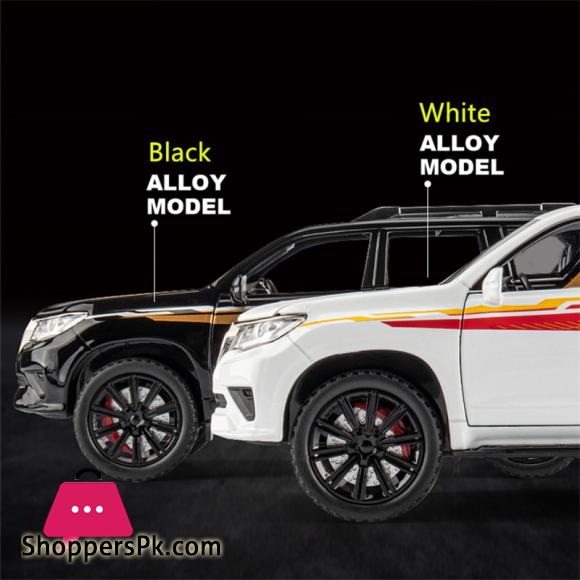 1:24 TOYOTA Prado SUV Alloy Car Model Diecast Metal Toy Off-road Vehicles Car Model Simulation Sound Light Collection