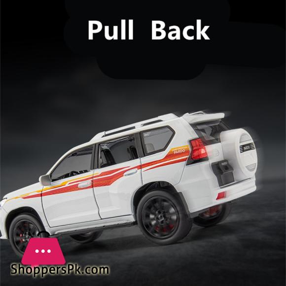 1:24 TOYOTA Prado SUV Alloy Car Model Diecast Metal Toy Off-road Vehicles Car Model Simulation Sound Light Collection